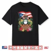 Puerto Rico Boricua Coqui Frog Taino Sun Puerto Rican Flag Shirt