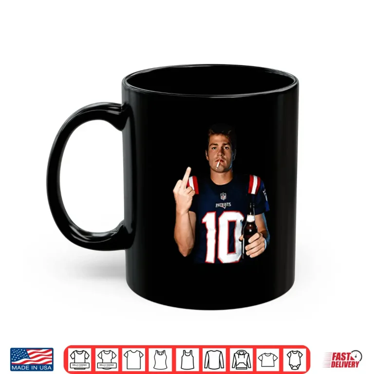 Mug Drake Maye Middle Finger Shirt