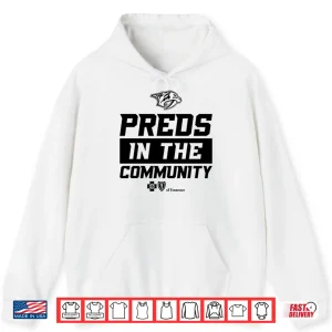 Nashville Predators Preds In The Community Of Tennessee Shirt 1 Hoodie Nashville Predators Preds In the Community Of Tennessee Shirt