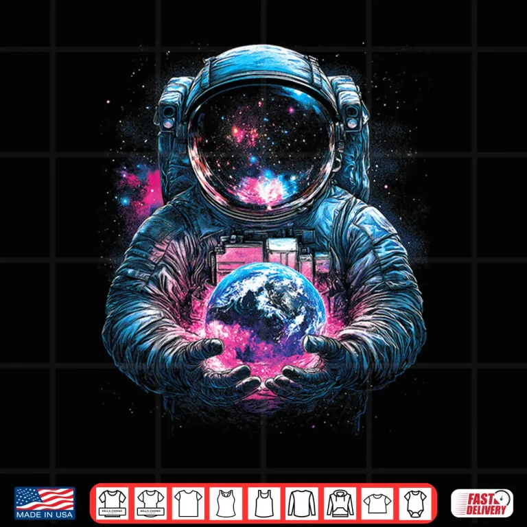 Design Astronaut Planet Earth Science Outer Space Galaxy Universe Shirt