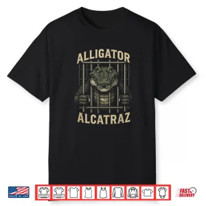 Alligator Alcatraz Locked Up Swamp Parody Shirt