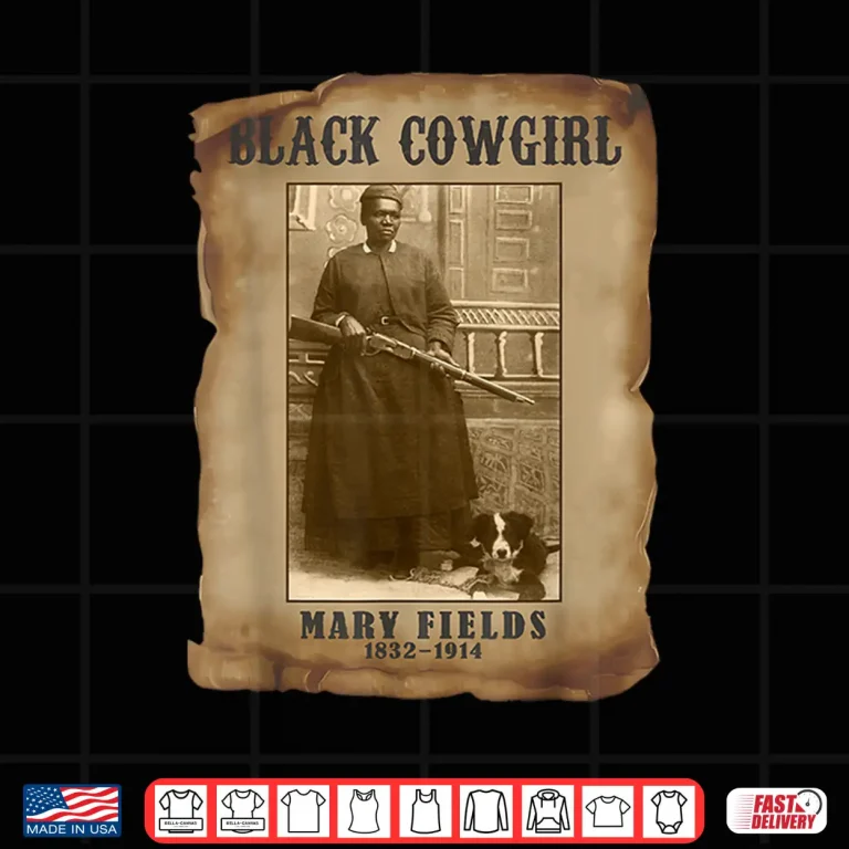 Design Black Cowgirl Mary Fields Western Rodeo Texas Black History Shirt