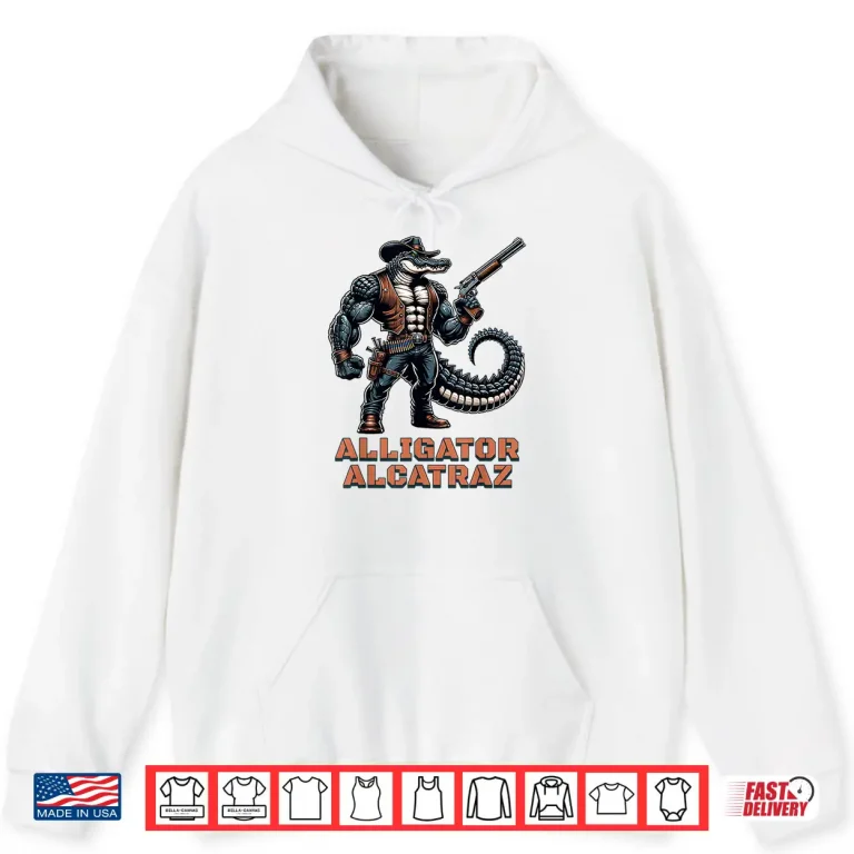 Hoodie Funny Alligator Alcatraz Florida Everglades Prison Shirt
