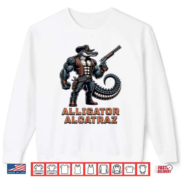 Sweatshirt Funny Alligator Alcatraz Florida Everglades Prison Shirt