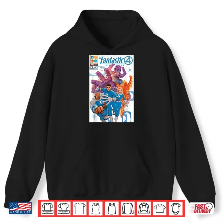 Hoodie Marvel The Fantastic Four First Steps Comic Book Cover Art Shirt