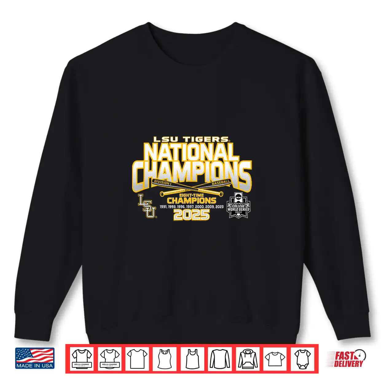 Lsu Tigers Baseball National Champs 2025 Mcws Homerun Shirt Lsu Tigers Baseball National Champs 2025 Mcws Homerun Shirt