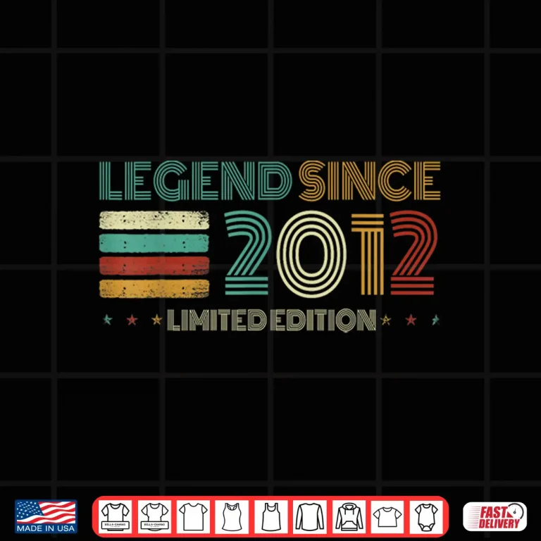 Design 13 Years Old Legend Since 2012 13th Birthday Shirt
