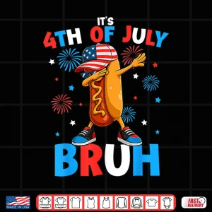 Design Bruh 4th Of July Funny Hotdog Fourth of July Shirt