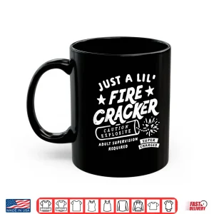 Mug Funny Just A Lil Firecracker Cute Toddler Youth 4th of July Shirt