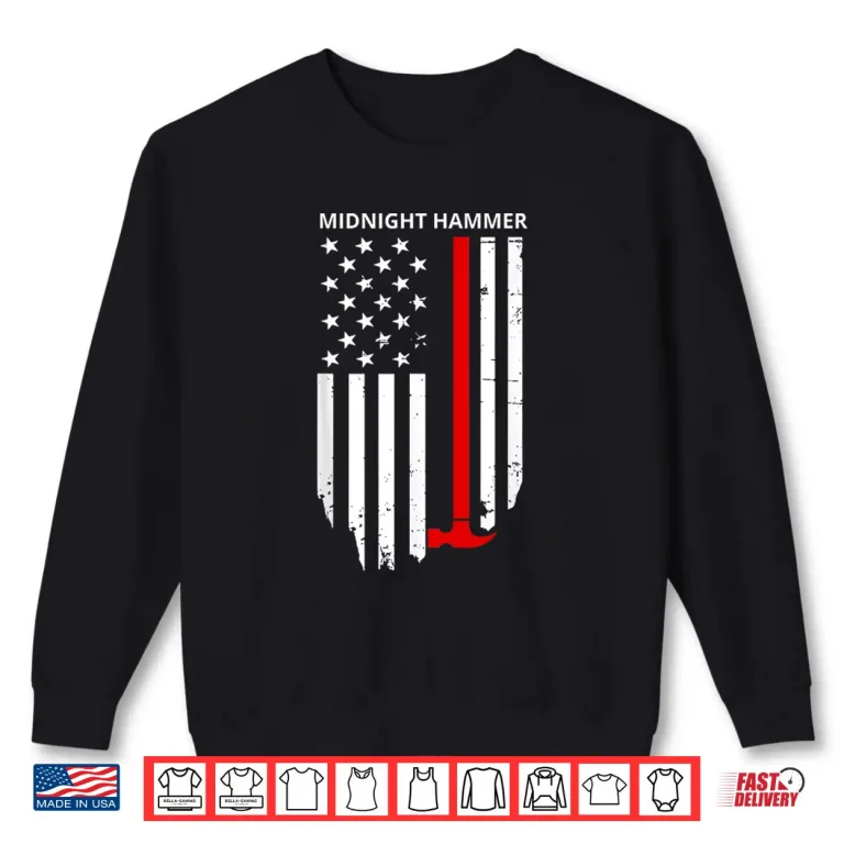 Sweatshirt Midnight Hammer B 2 Stealth Jet Operation USA Flag Shirt