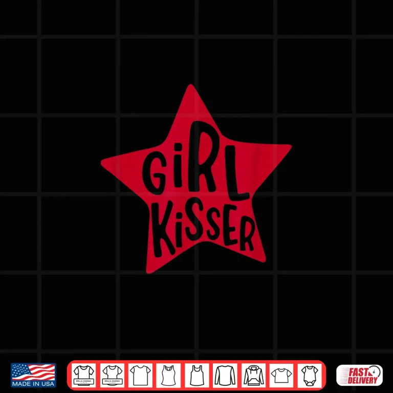 Design Retro Funny Girl Kisser Heart Love Lesbians LGBT Pride Month Shirt