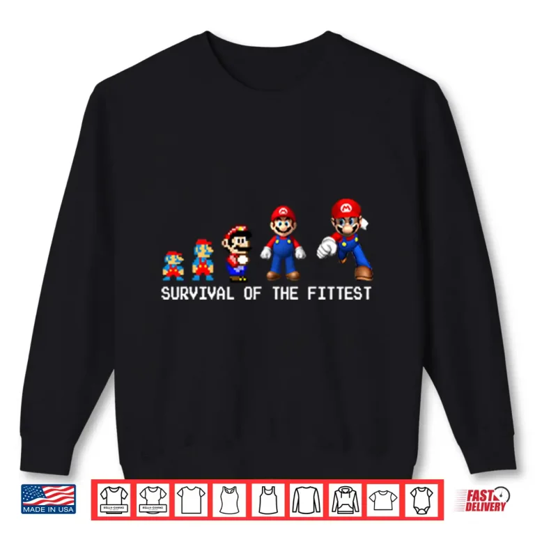 Sweatshirt Survival Of The Fittest Mario Shirt