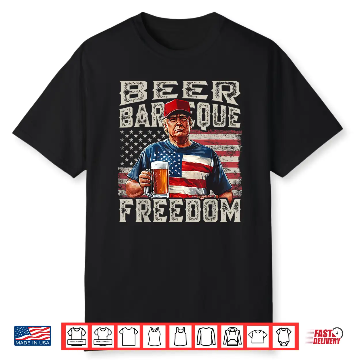 Fourth Of July Trump Bbq Beer And Freedom Red White Blue Shirt Fourth Of July Trump Bbq Beer And Freedom Red White Blue Shirt