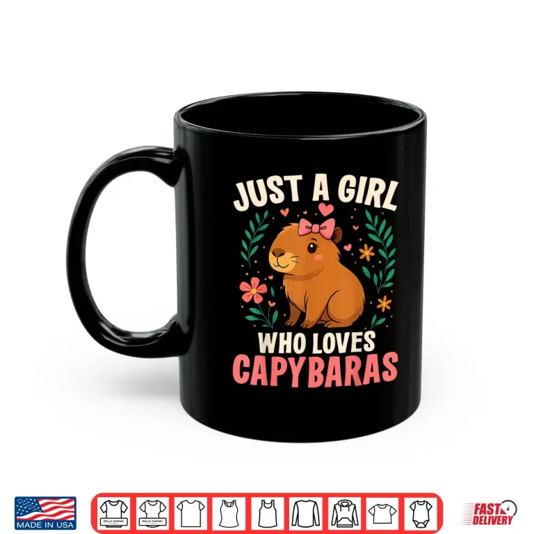 Mug Just a Girl Who Loves Capybaras Cute Rodent Animal Shirt 1