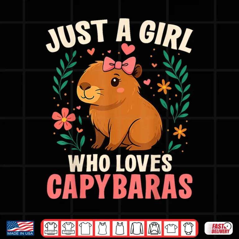 Design Just a Girl Who Loves Capybaras Cute Rodent Animal Shirt 1