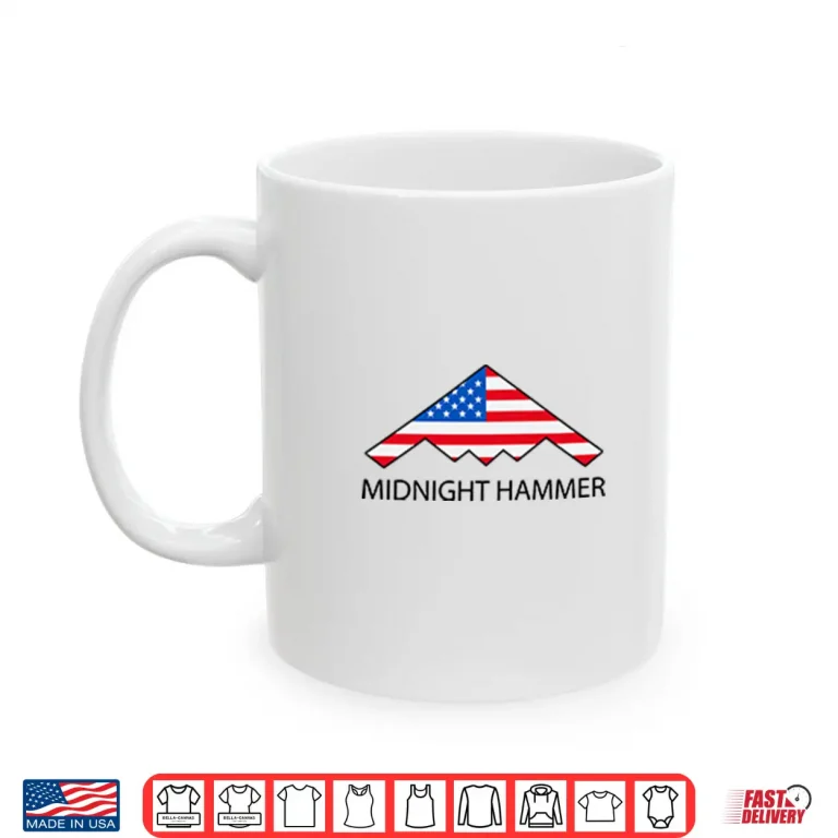 Mug Midnight Hammer B 2 Stealth Jet American Flag Shirt
