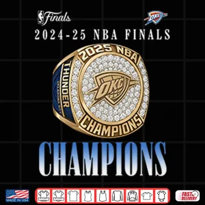 Design Oklahoma City Thunder Ring NBA Champions 2025 Shirt
