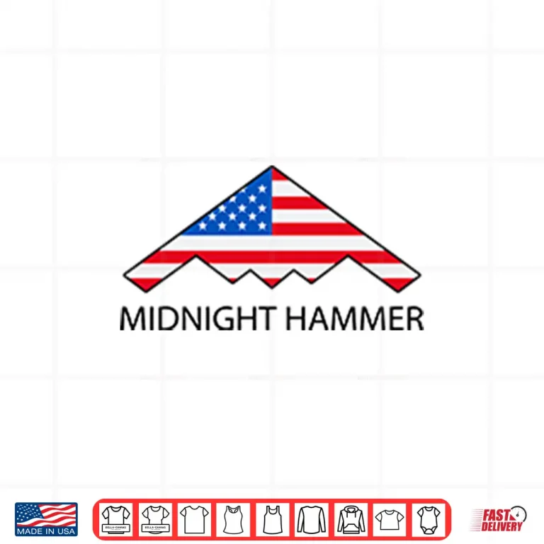 Design Midnight Hammer B 2 Stealth Jet American Flag Shirt