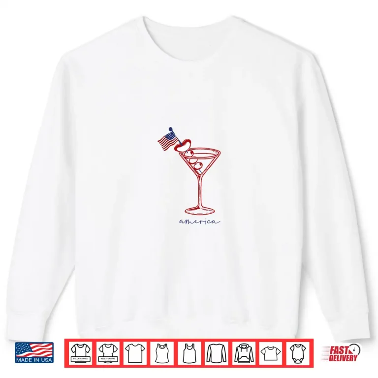 Sweatshirt 4th Of July Funny Hot Dog Martini Shirt