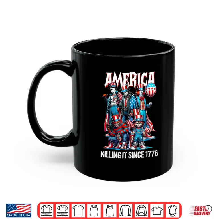 Mug Funny America Killing IT Since 1776 Horror Shirt