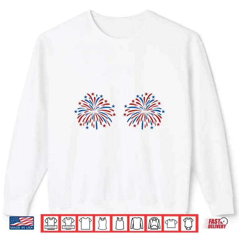 Sweatshirt Funny USA Fireworks Couple Just Here For The Fireworks Shirt