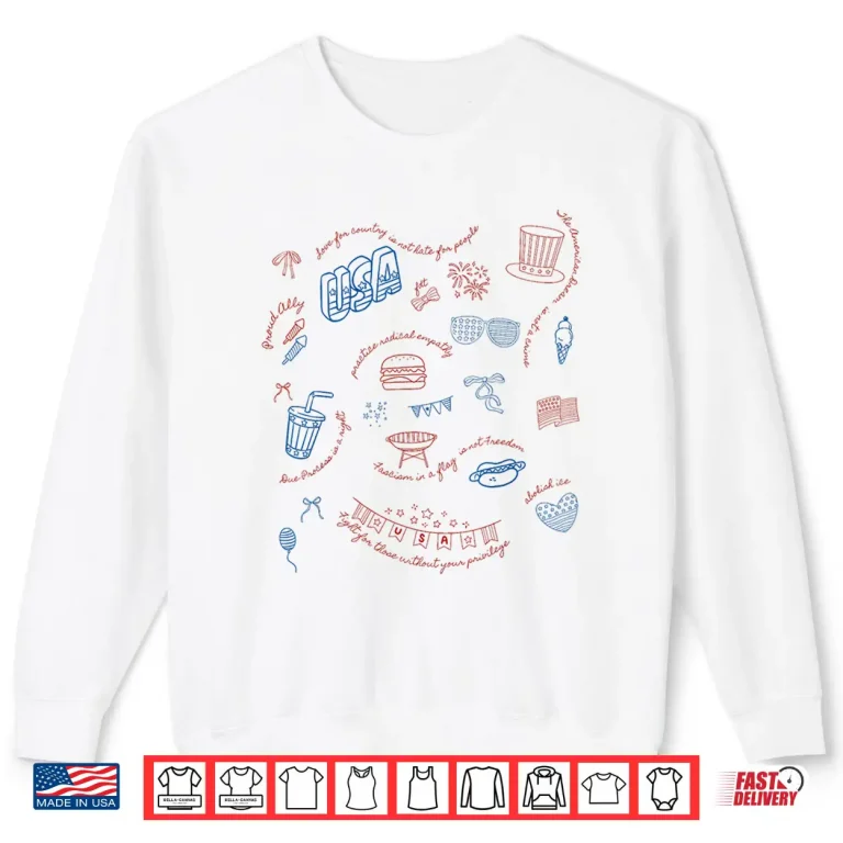 Sweatshirt Liberal 4th of July Subtle Message Resist Trump Patriotic Shirt