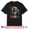 Bigfoot Merica American Flag Patriotic 4Th Of July Shirt