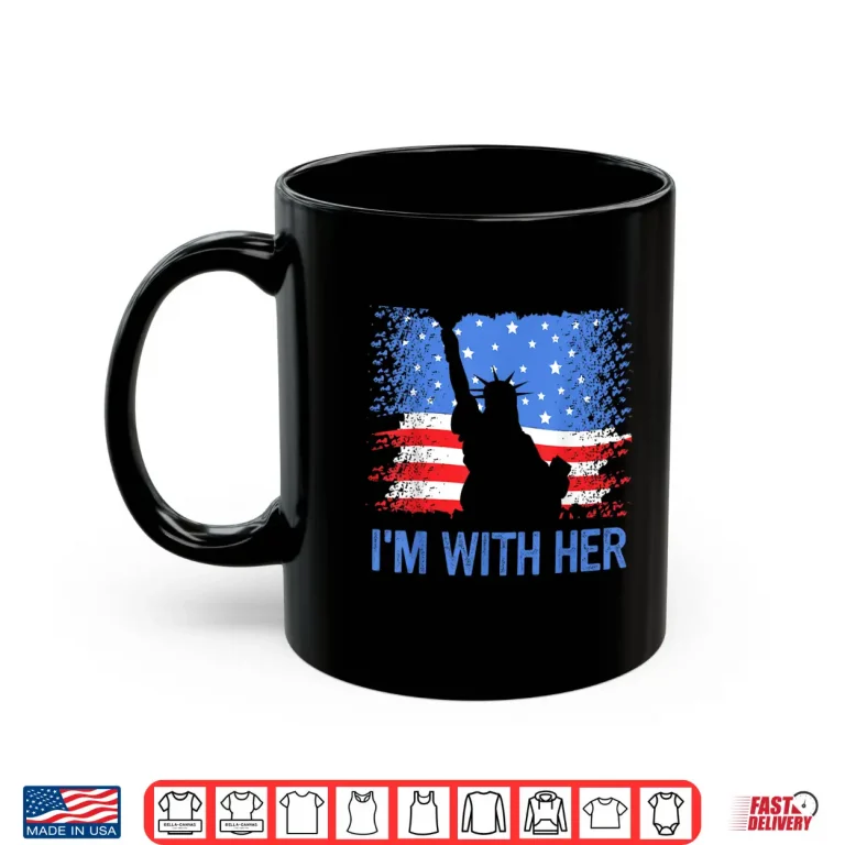 Mug 4th of July Im With Her USA American Flag Shirt
