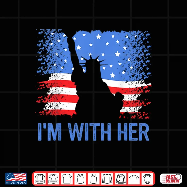 Design 4th of July Im With Her USA American Flag Shirt