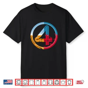 Marvel The Fantastic Four First Steps Super Powered 4 Logo Shirt