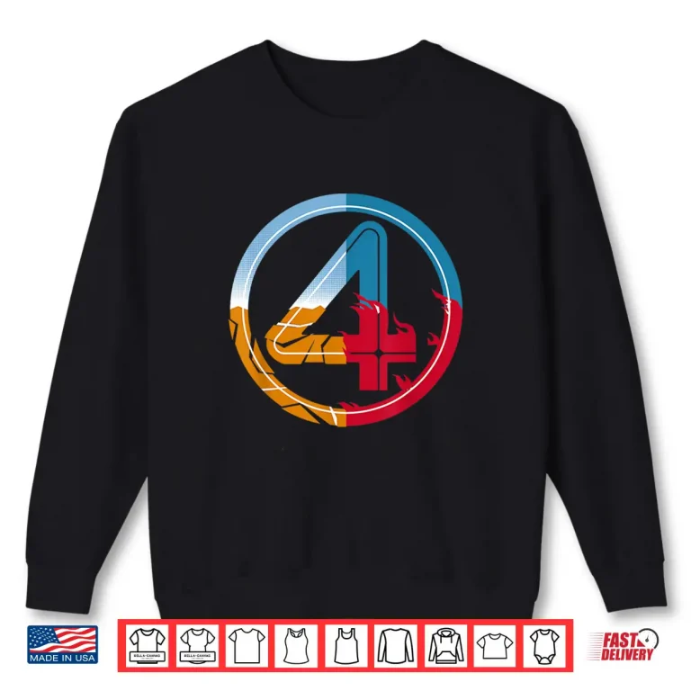 Sweatshirt Marvel The Fantastic Four First Steps Super Powered 4 Logo Shirt