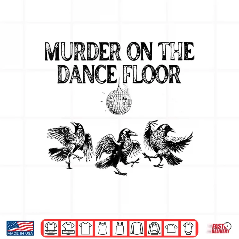 Design Murder On The Dance Floor Funny Crow Dancing Disco Shirt