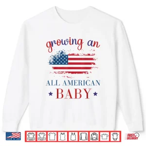 Sweatshirt Growing An All American Baby Pregnancy Announcement Shirt 1