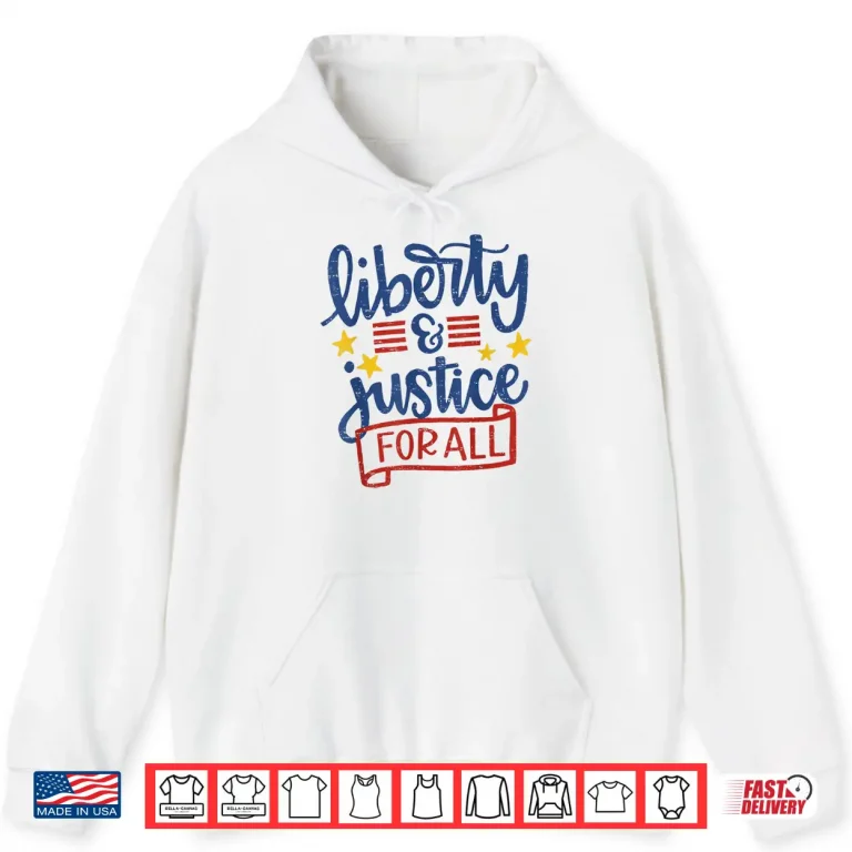Hoodie Retro Liberty And Justice For All Shirt 1