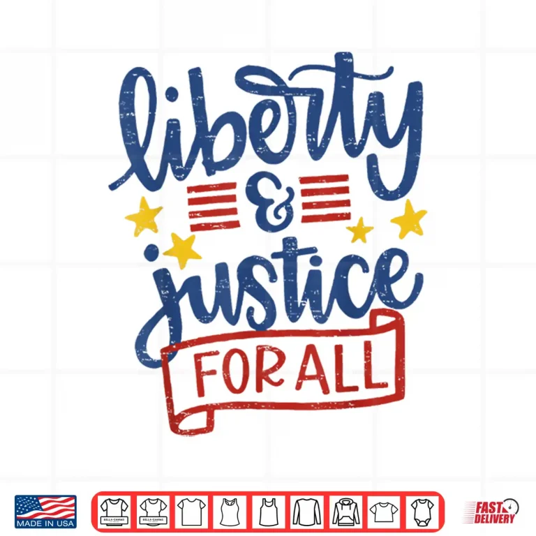 Design Retro Liberty And Justice For All Shirt 1