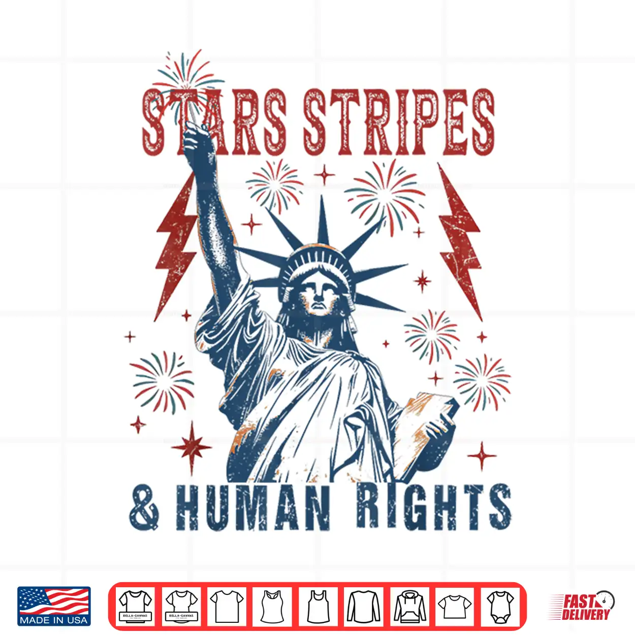Stars Stripes And Human Rights Funny 4Th Of July Political Shirt Stars Stripes And Human Rights Funny 4Th Of July Political Shirt