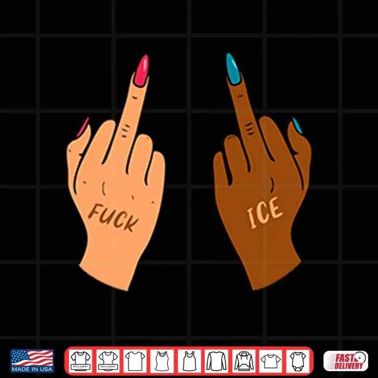 Design Fuck Ice Middle Fingers Protect Immigrants Anti Ice Shirt