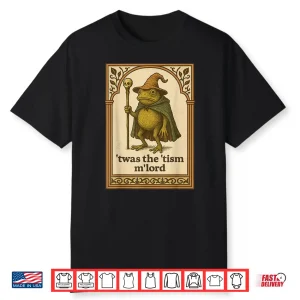 ‘Twas The ‘Tism M’Lord Funny Wizard Frog Autism Shirt