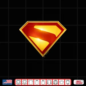 Design Superman 2025 Modern S Shield Shiny Chest Emblem Shirt