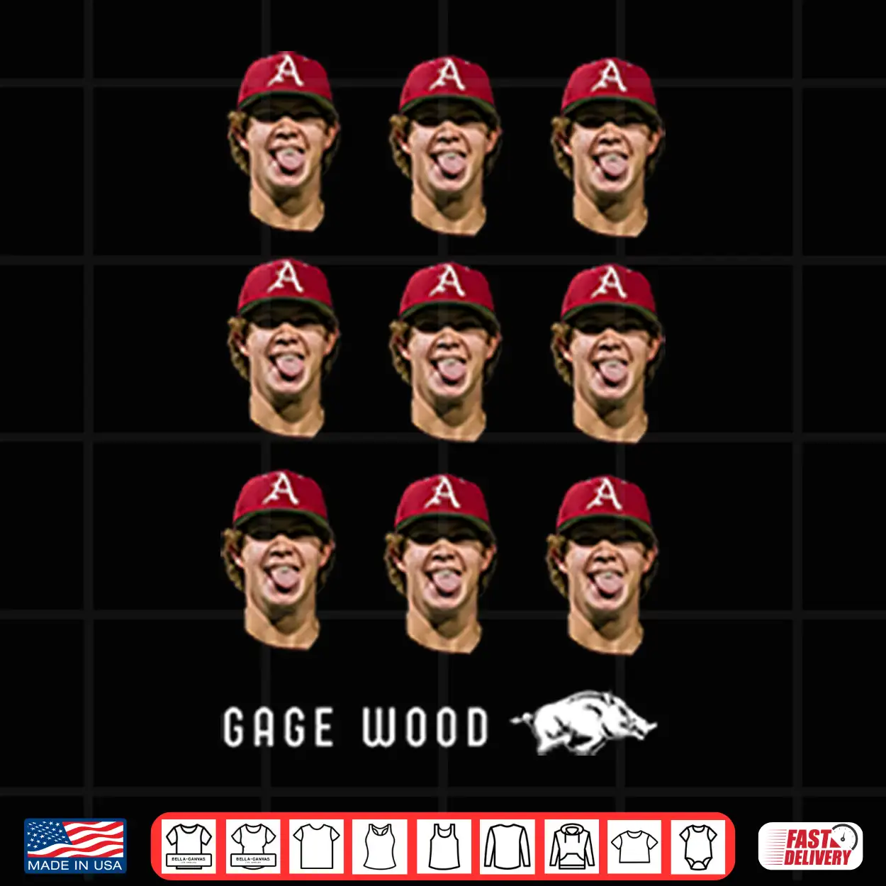 Gage Wood Arkansas Razorbacks Shirt Gage Wood Arkansas Razorbacks Shirt
