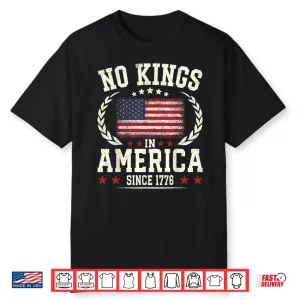 No Kings In America 1776 Save Democracy United States Shirt