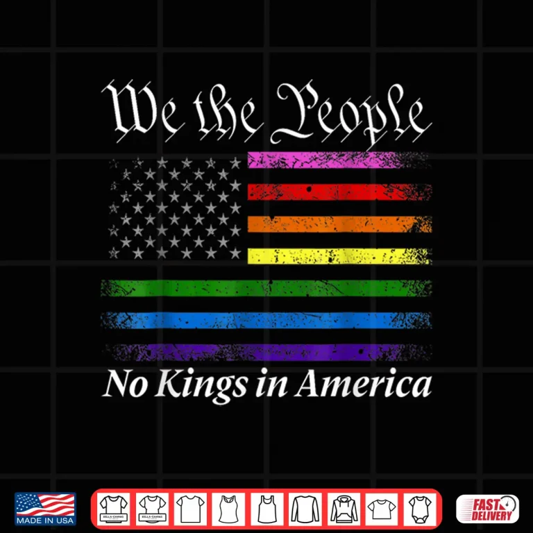 Design No Kings In America We The People US Flag Shirt