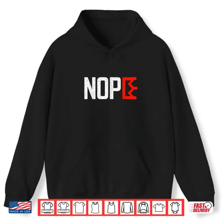 Hoodie Retro Vintage Horizontal No Kings Nope Protest Sign Shirt