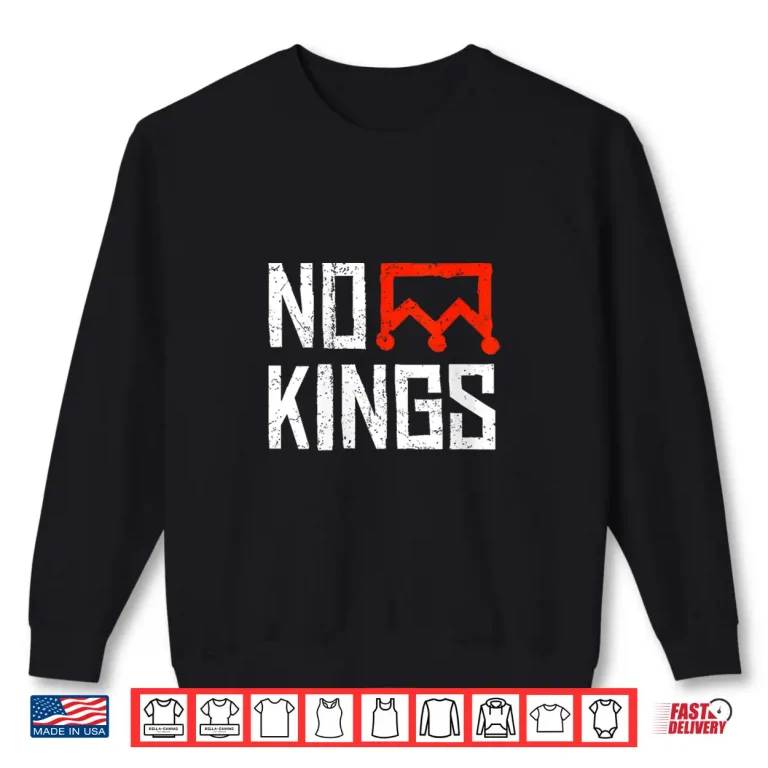 Sweatshirt Womens No Kings Protest Sign Shirt