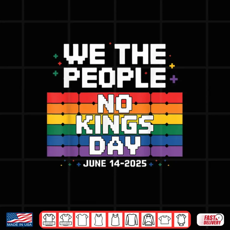 Design Retro We The People No Kings Day June 14 LGBT Pride Shirt