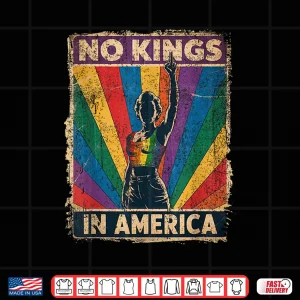 Design Funny No Kings In America LGBT Retro Shirt