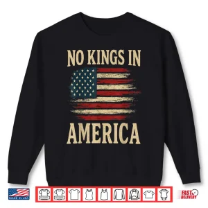 Sweatshirt No Kings Vintage Patriotic Freedom Liberty Usa Liberty Shirt