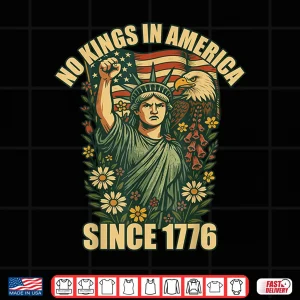 Design No Kings In America Statue Of Liberty justice For Immigrants Shirt