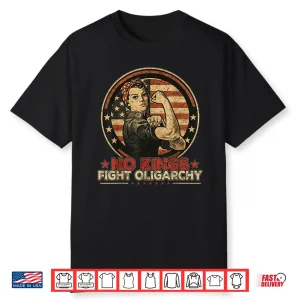 No Kings Fight Oligarchy America Flag Shirt