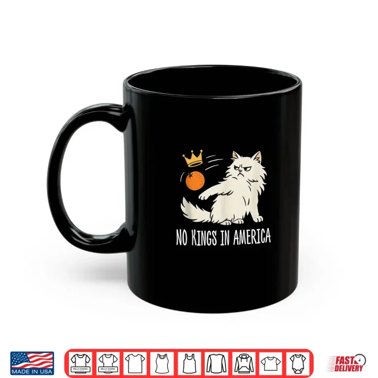 Mug No Kings In America Funny Cat Shirt